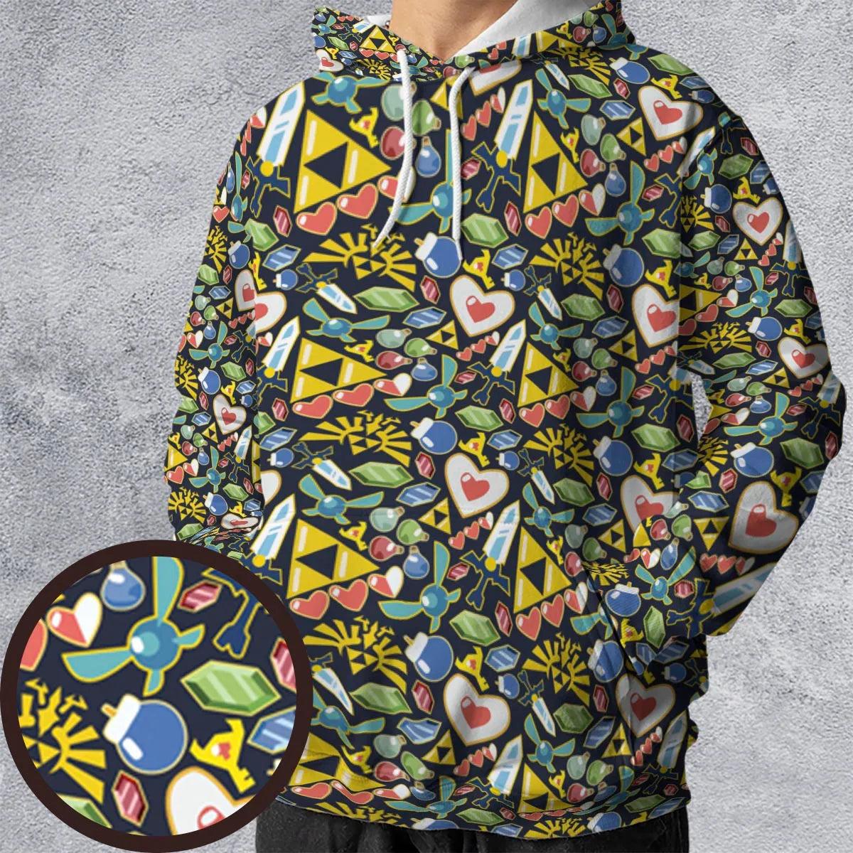 Zelda Theme Items All-over Print Hoodie
