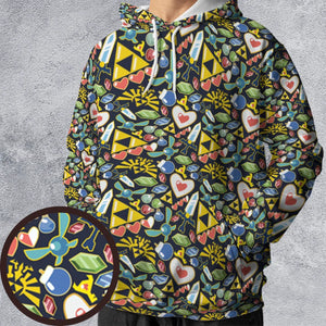 Zelda Theme Items All-over Print Hoodie