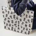 The Twilight Zone Characters Pattern Large Tote Bag
