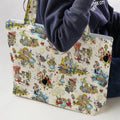 Alice In Wonderland Pattern Large Tote Bag