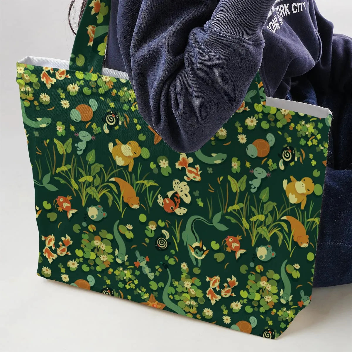 Under Water Type Pokemon Large Tote Bag