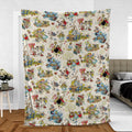 Alice In Wonderland Pattern Fleece Blanket