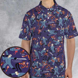 The Battle Freddy vs Jason Nightmare on Elm Street Friday the 13th AOP Men/Women Polo Shirt