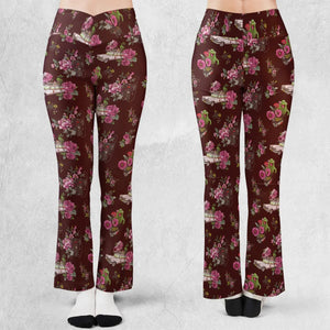 Slimer Ecto-1 Proton Pack Floral Ghostbusters Flare Leggings