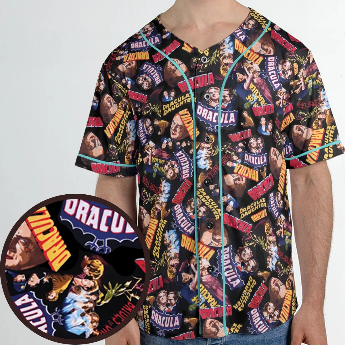 Classic Horror Films Unisex Baseball Jersey