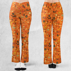 Fantastic Mr. Fox Pattern Flare Leggings