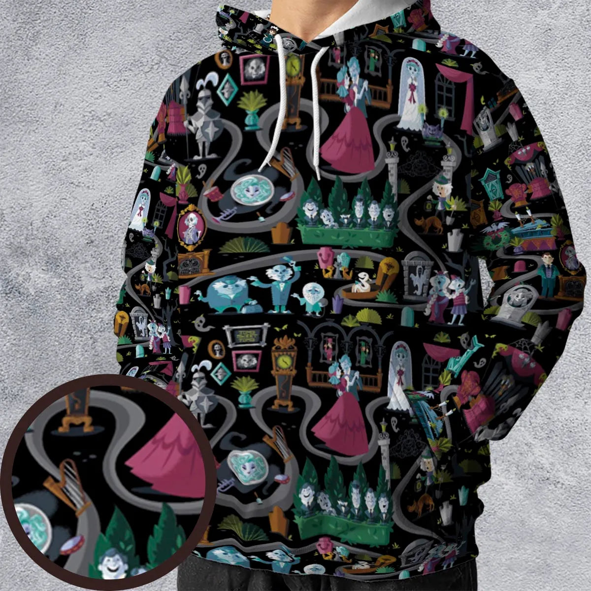 Haunted Mansion Map All-over Print Hoodie