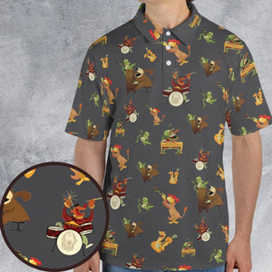 River Bottom Dr. Teeth and the Electric Mayhem AOP Men/Women Polo Shirt