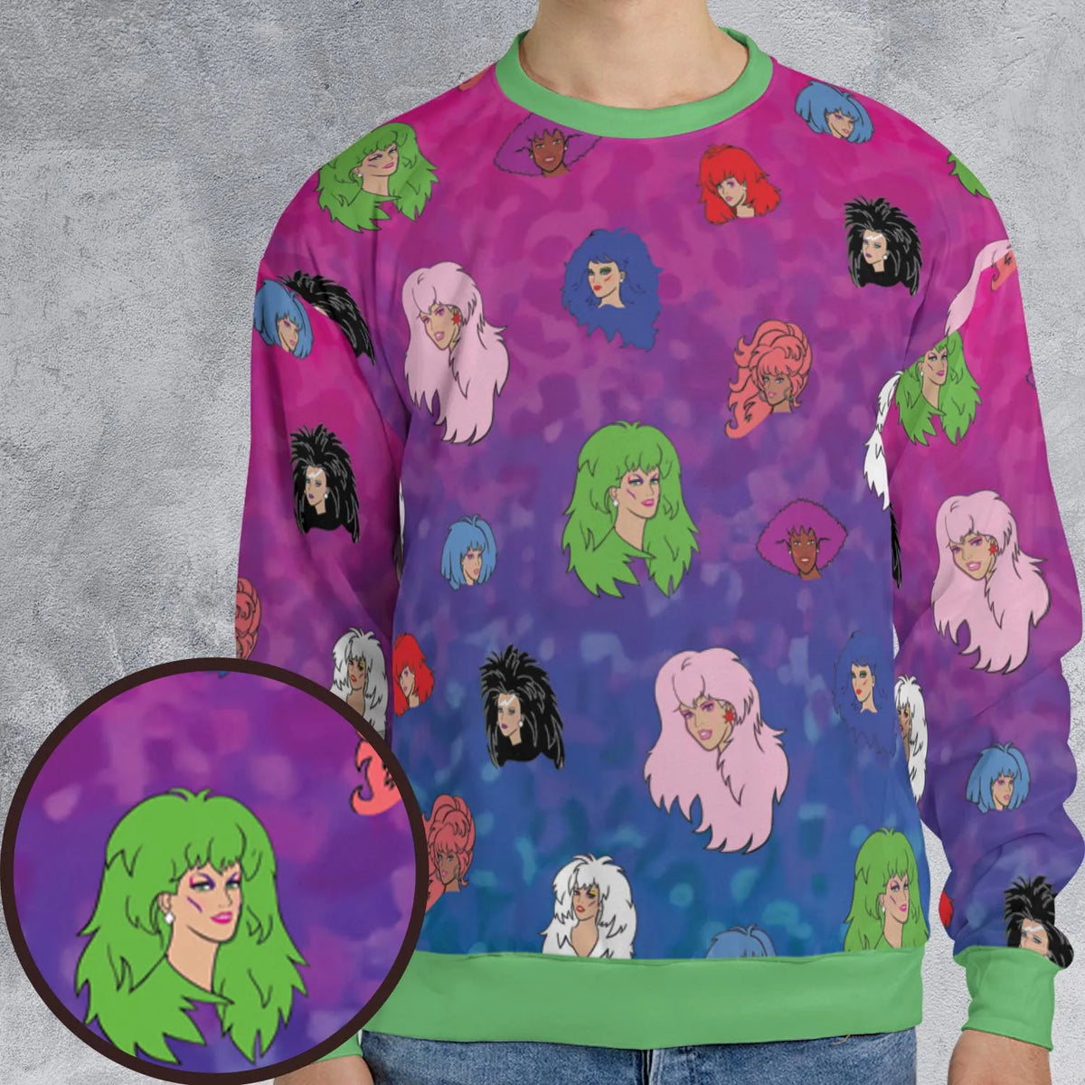 Misfits and Hologram  Jem and the Holograms All-over Print Sweatshirt