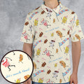 Let's All Go To The Lobby Retro Cartoon AOP Men/Women Polo Shirt