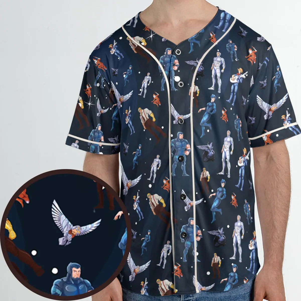 Silverhawks Cartoon Characters Unisex Baseball Jersey