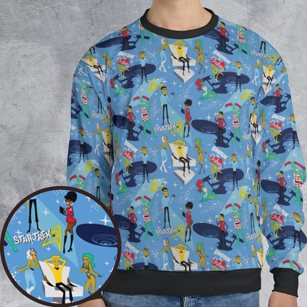 Cruisin' The Galaxy Star Trek All-over Print Sweatshirt