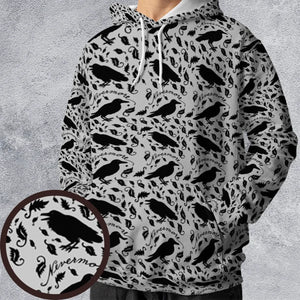 Nevermore The Raven Edgar Allan Poe Pattern All-over Print Hoodie