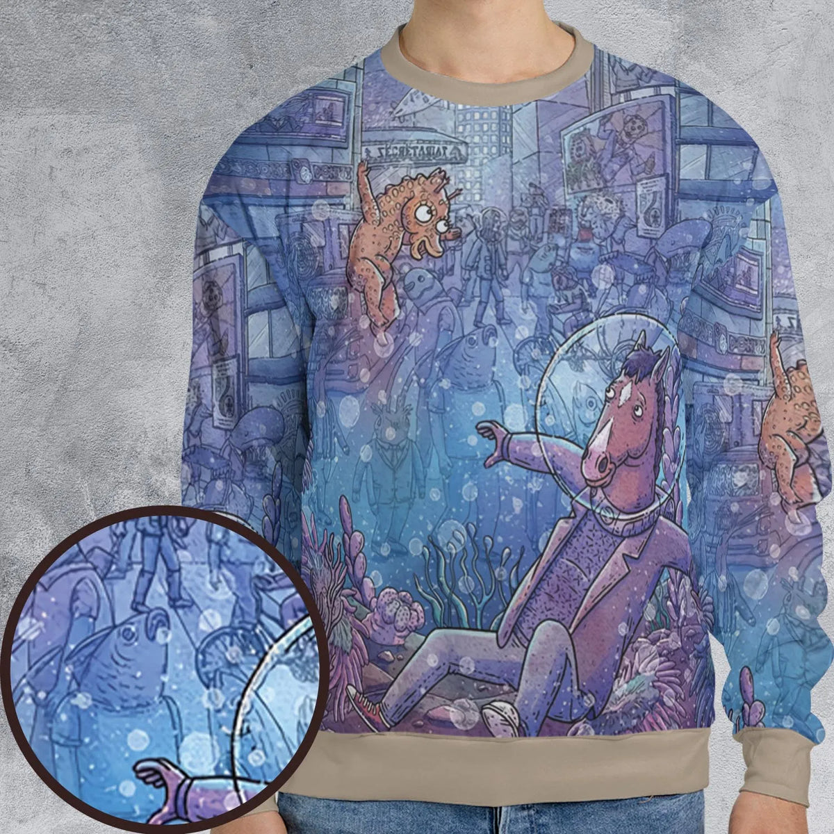 Bojack Horseman All-over Print Sweatshirt