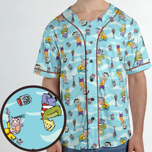 Quick Tips Regarding Ed, Edd, n Eddy Pattern Unisex Baseball Jersey