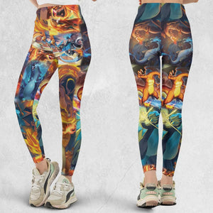 Charizard Ice Fire Dragon Combat Legging