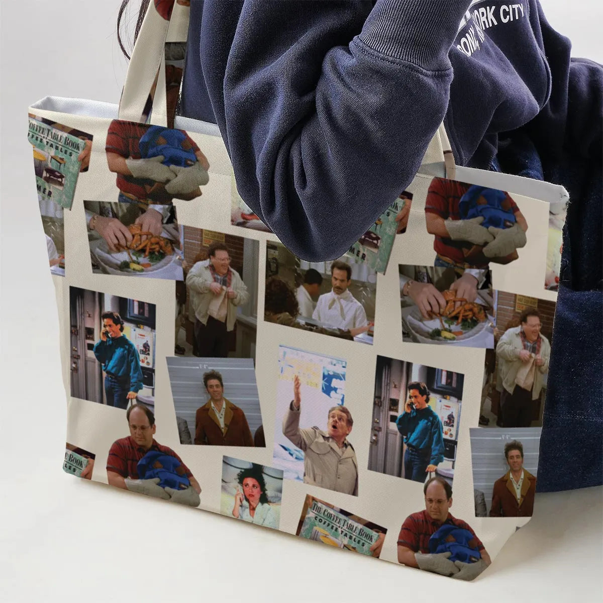 Seinfeld Famous Scenes Large Tote Bag