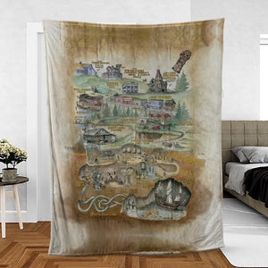 The Goonies Adventure Map Fleece Blanket