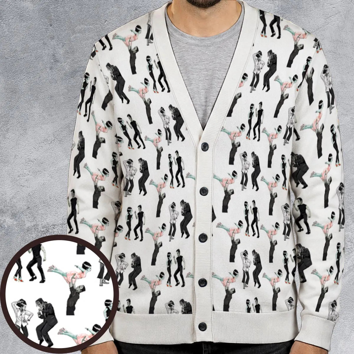 Frankenstein And Bride Dance Movies Dance Scene Mashup Cardigan