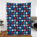 R2-D2 Star Wars 4th of July Pattern Fleece Blanket