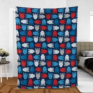 R2-D2 Star Wars 4th of July Pattern Fleece Blanket