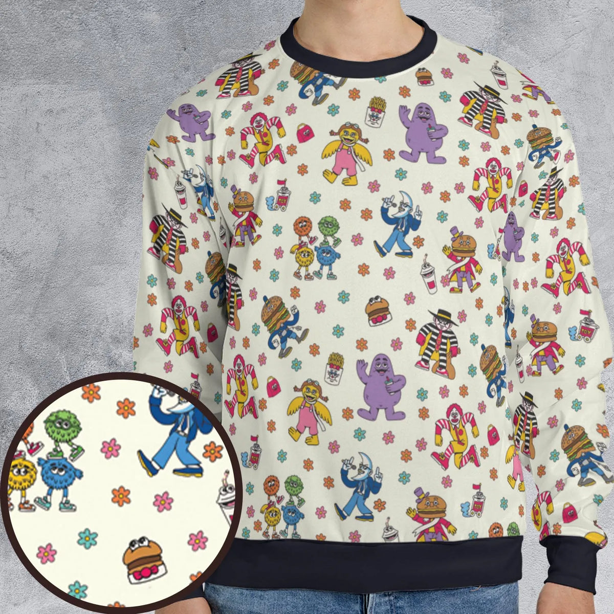 BADA BOP BA BA Mcdonaldland All-over Print Sweatshirt