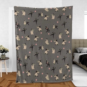 Dirty Dancing Frankenstein and Bride of Frankenstein Fleece Blanket