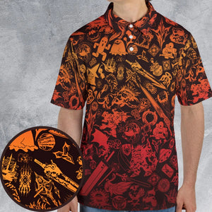 Red Moggle Final Fantasy AOP Men/Women Polo Shirt
