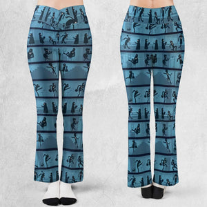 Walking In The Darkness Silly Walks Flare Leggings