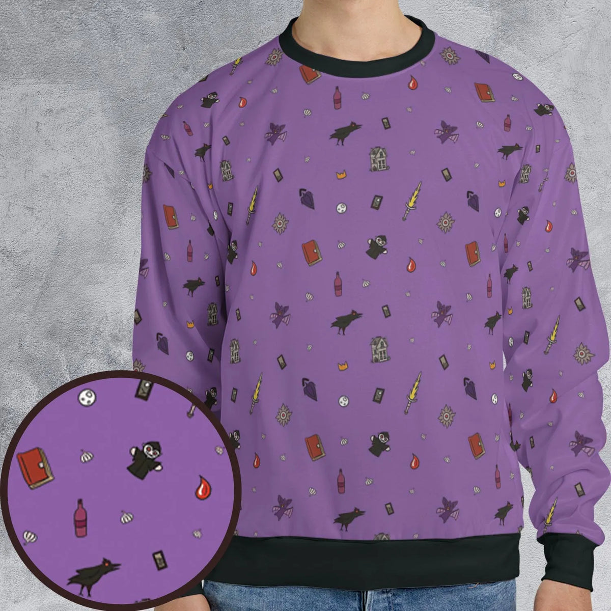 Barovia Dungeons and Dragons Pattern All-over Print Sweatshirt