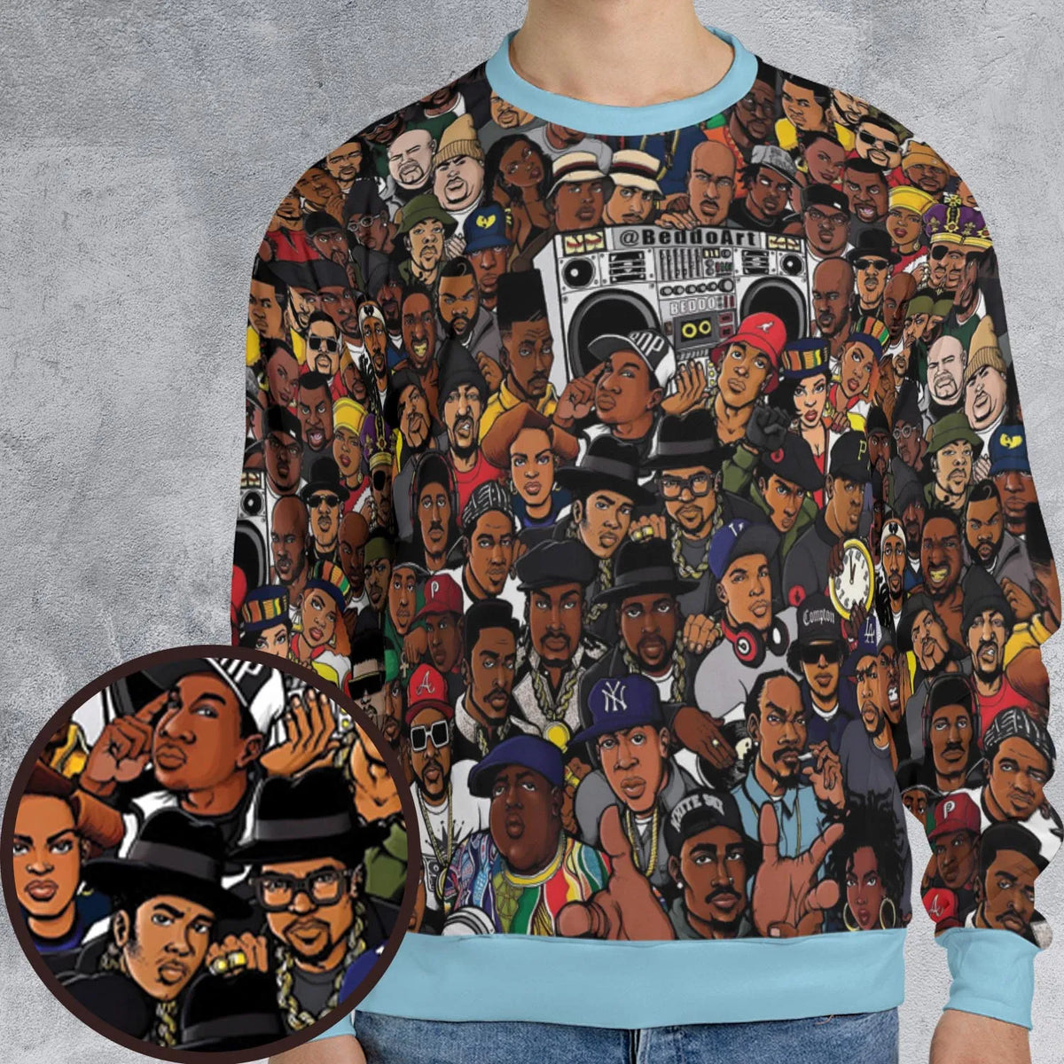 The Golden Age of Hip Hop All-over Print Sweatshirt