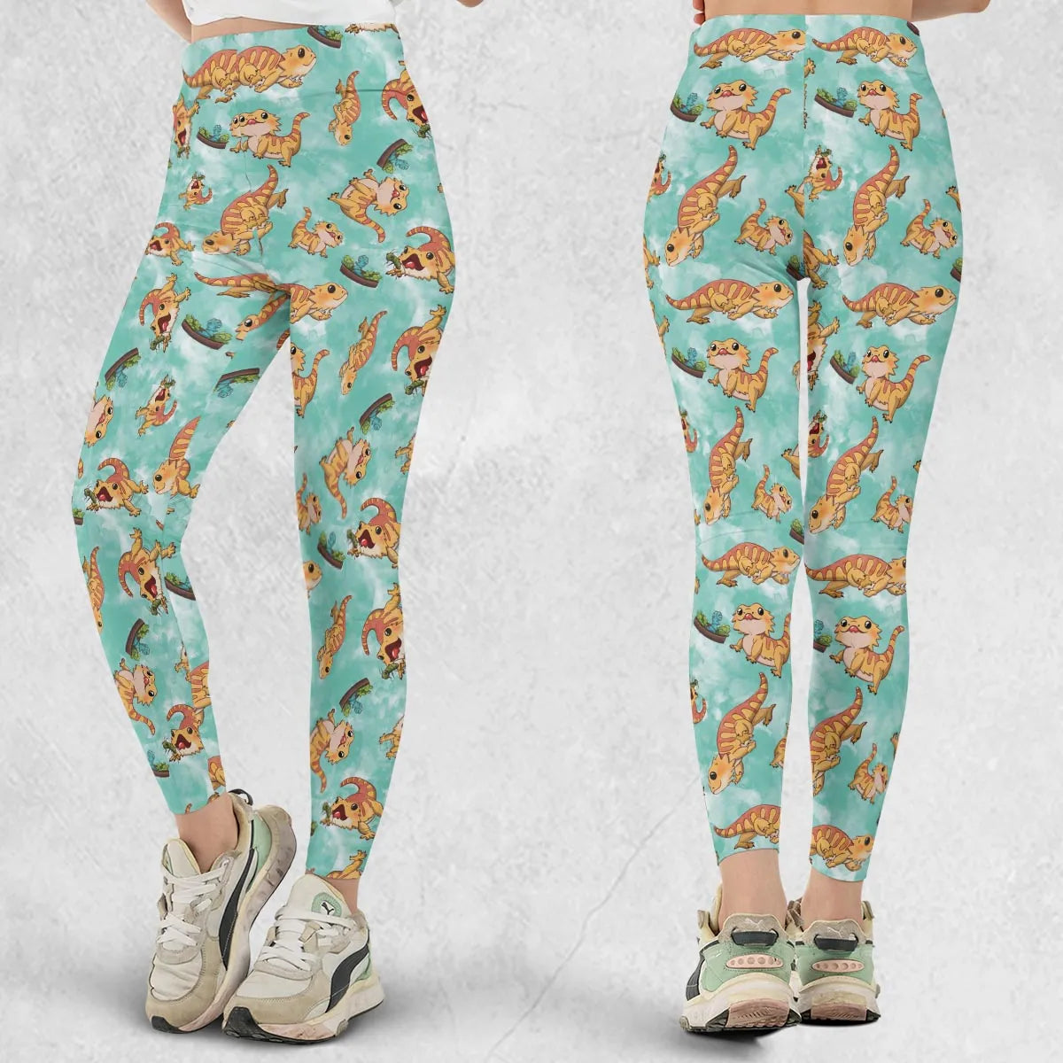 Bearded Dragon Pattern Legging