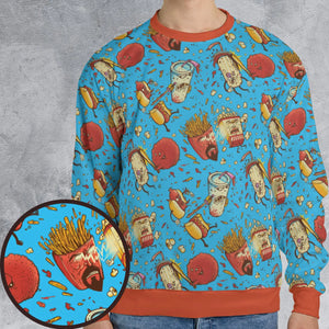 Fight! Aqua Teen Hunger Force All-over Print Sweatshirt