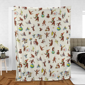 Riotsociety Curious George Fleece Blanket