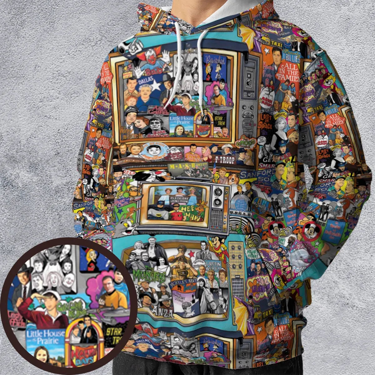 Timeless Memories of TV All-over Print Hoodie