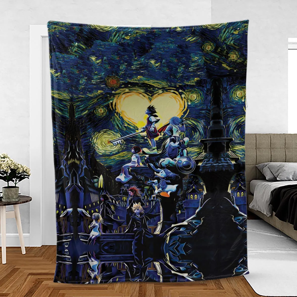 Kingdom Hearts Starry Night Fleece Blanket
