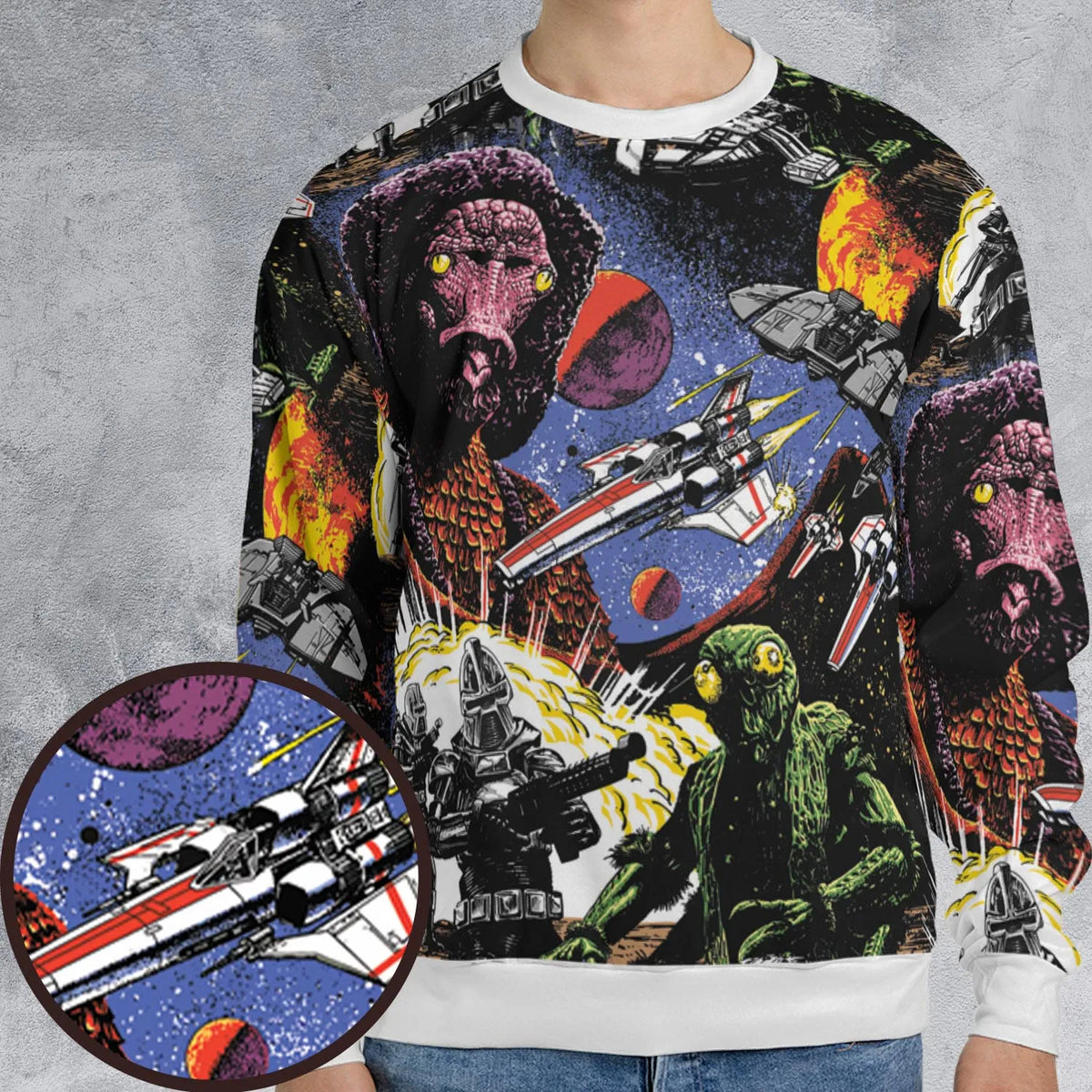 Galactic War Battlestar Galactica All-over Print Sweatshirt