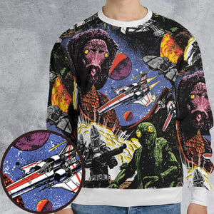Galactic War Battlestar Galactica All-over Print Sweatshirt