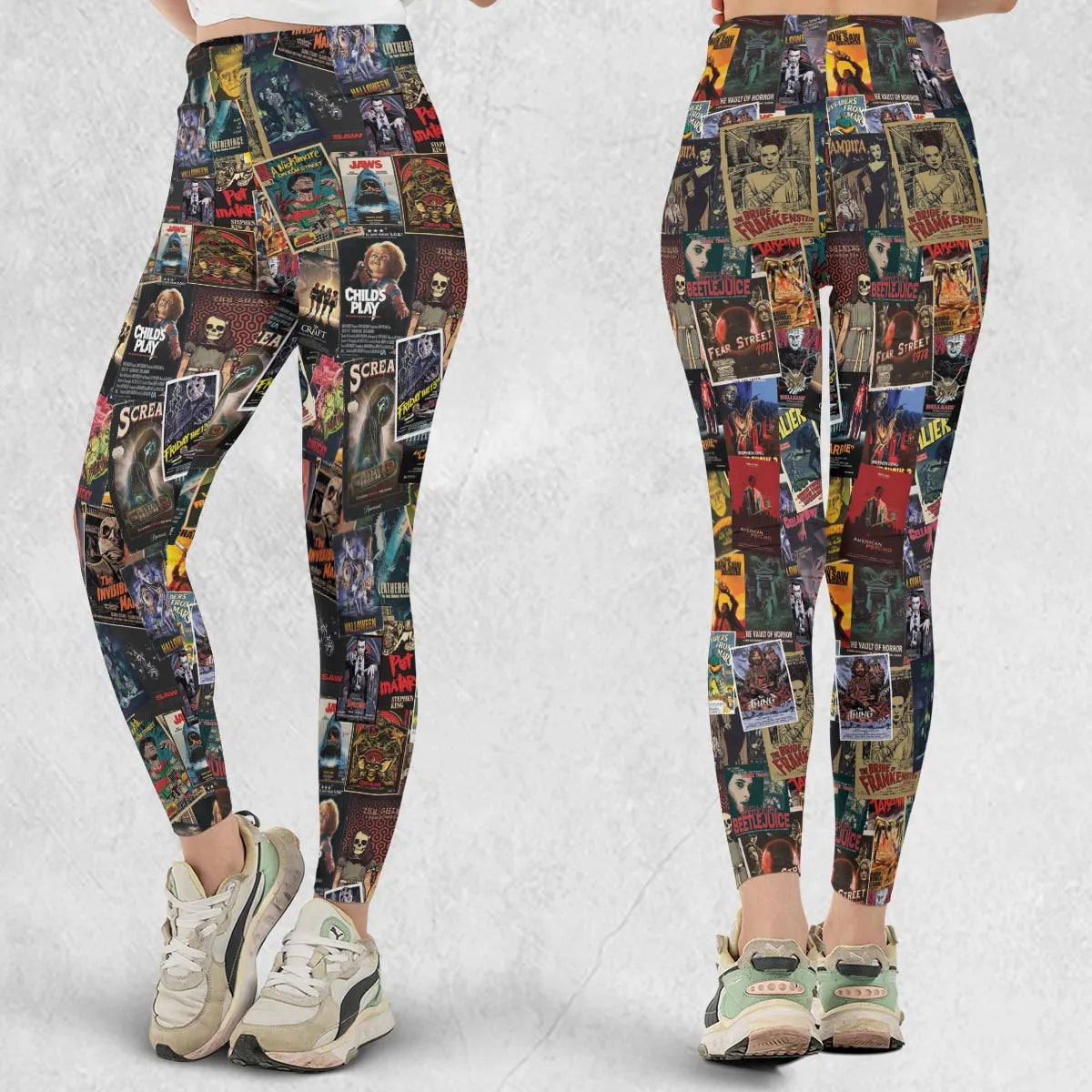 Vintage Horror Pattern Legging