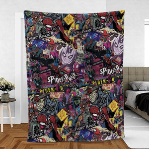 Spider-Punk Get Punked Across Spider-Verse Fleece Blanket
