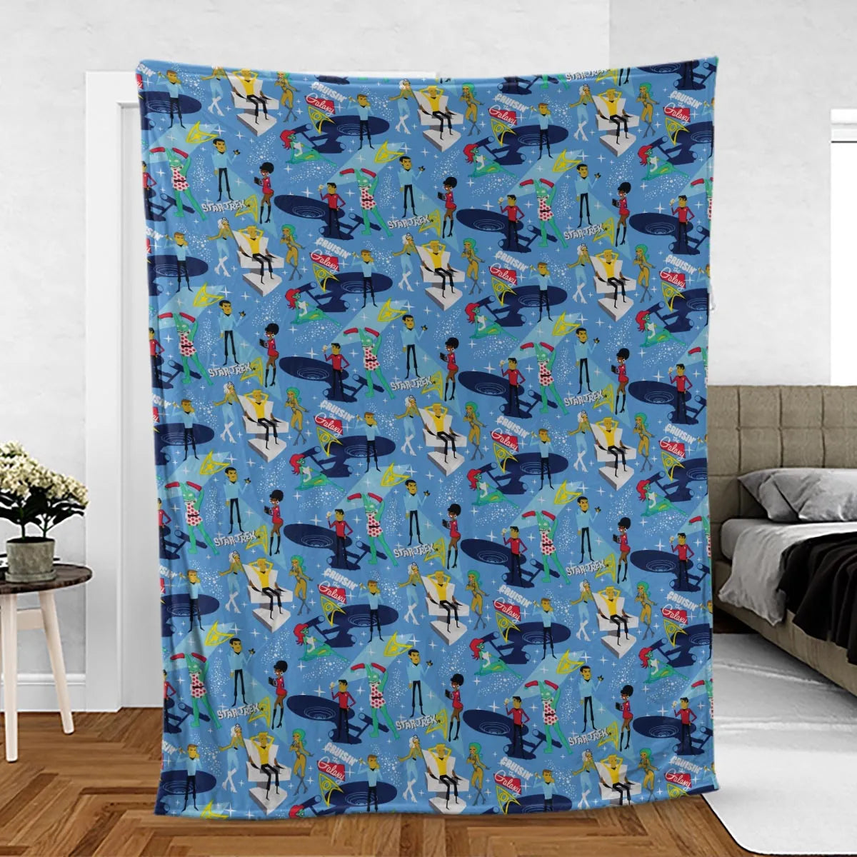Cruisin' The Galaxy Star Trek Fleece Blanket