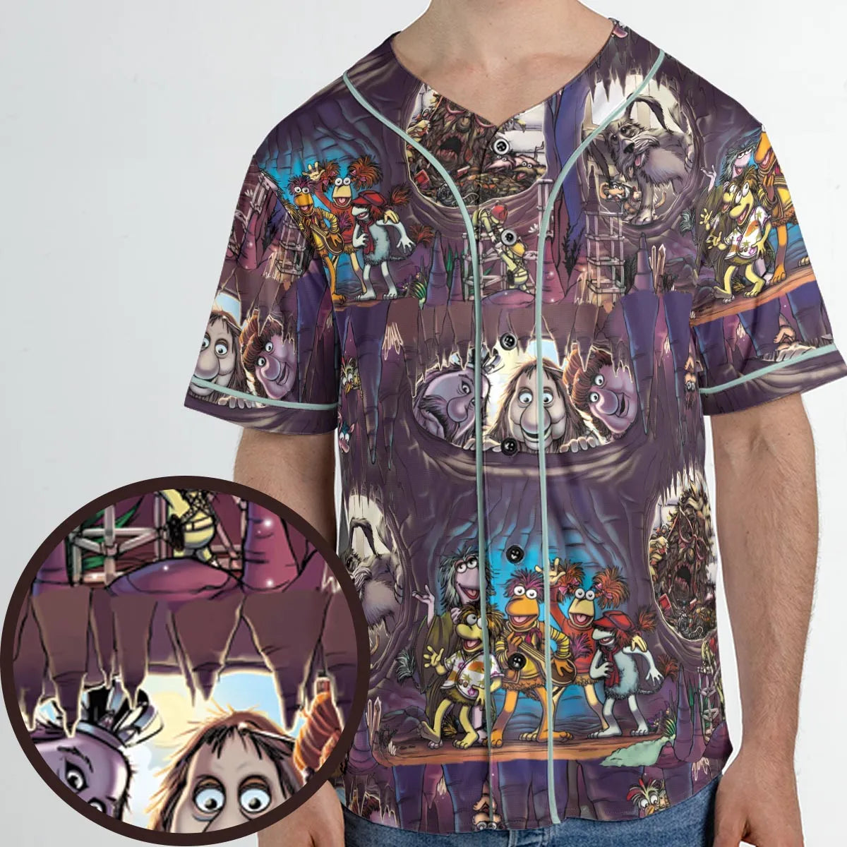 It's All Connected Fraggle Rock Unisex Baseball Jersey