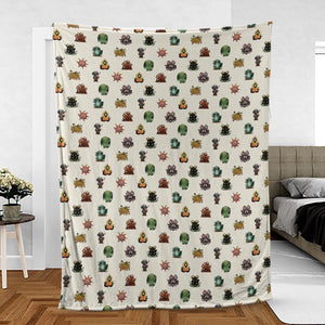 Lovecraft Demons Cute H.P. Lovecraft Monsters Pattern Fleece Blanket