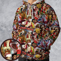 Bad Santa Pattern All-over Print Hoodie
