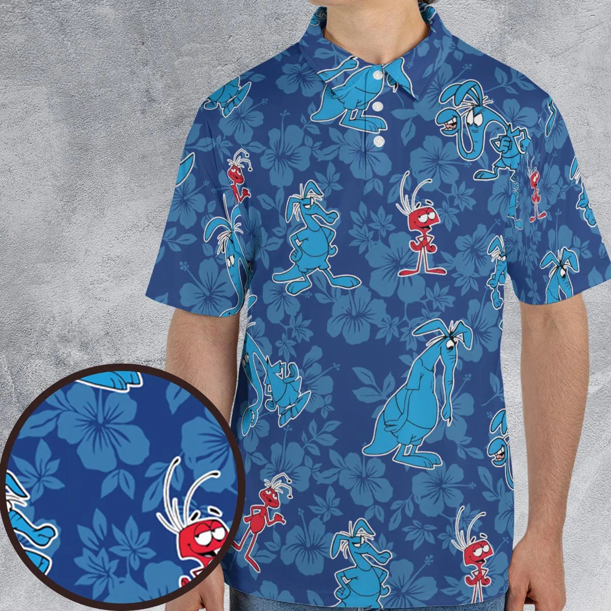 The Ant and the Aardvark AOP Men/Women Polo Shirt