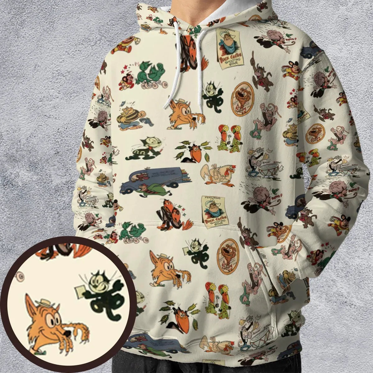 Nostalgia Terrytoons Characters All-over Print Hoodie