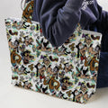 Many Faces Of Goofy Large Tote Bag