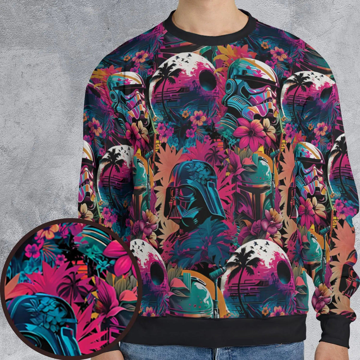 Star Wars Synthwave All-over Print Sweatshirt