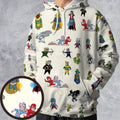 Chillin' and Battle Marvel vs DCU All-over Print Hoodie