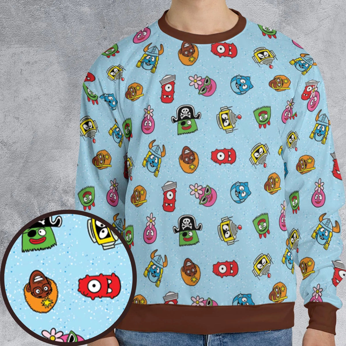 Yo Gabba Gabba Star Wars Mashup All-over Print Sweatshirt